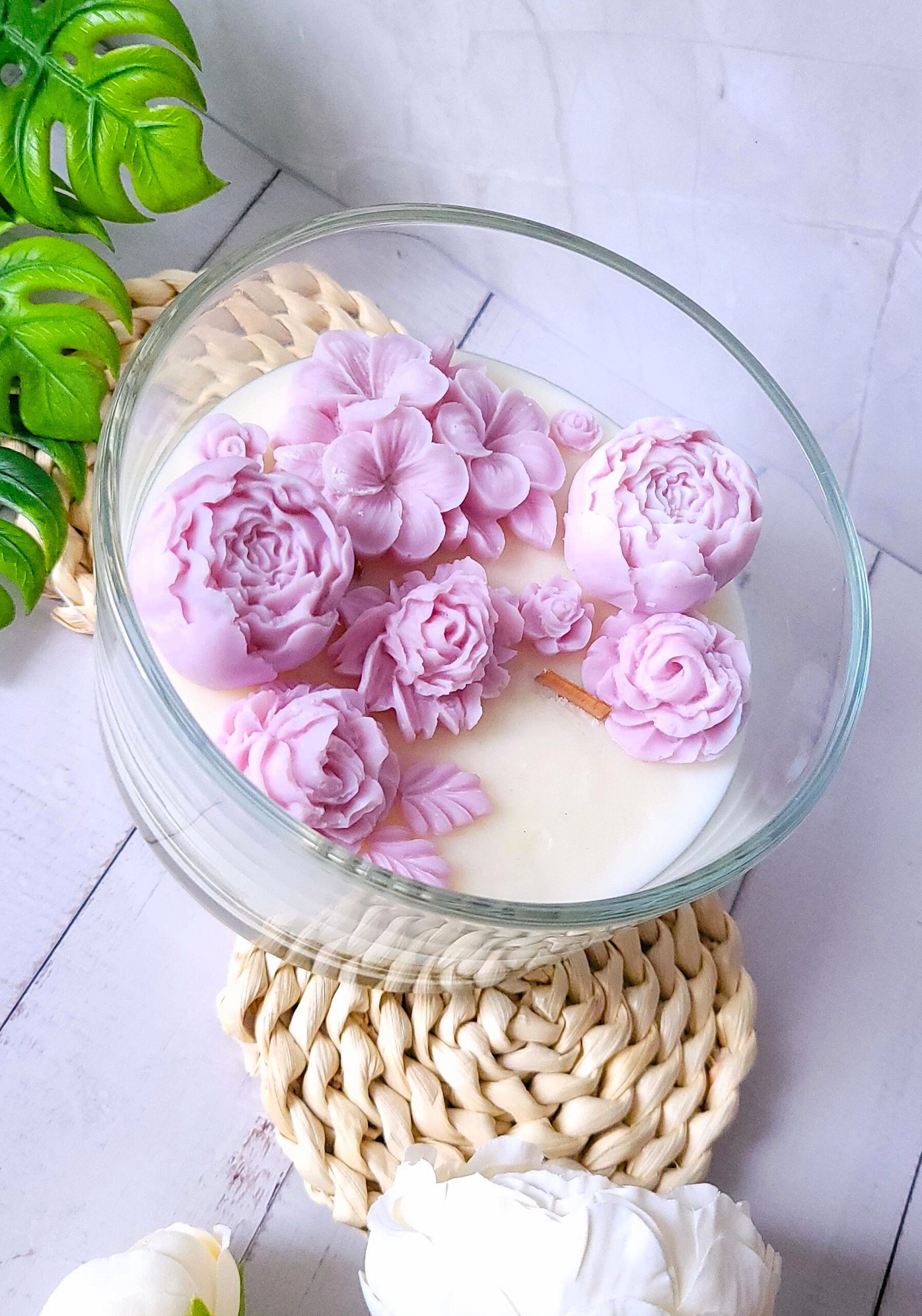 ŚWIECA KWIATOWA VIOLET "LIVIA" - obrazek 2