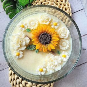 ŚWIECA KWIATOWA "LEA" ZE SŁONECZNIKIEM