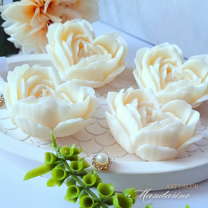 Świece SERCA-RÓŻE 3D w ozdobnym pudełku na Wesele