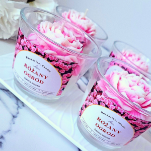 MAŁA ŚWIECA PIWONIA "RÓŻANY OGRÓD"