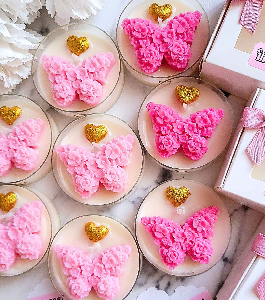 Świece "Motyl" na podziękowania Komunia Św