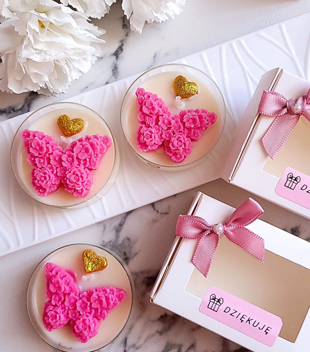 Świece "Motyl" na podziękowania Komunia Św - obrazek 4