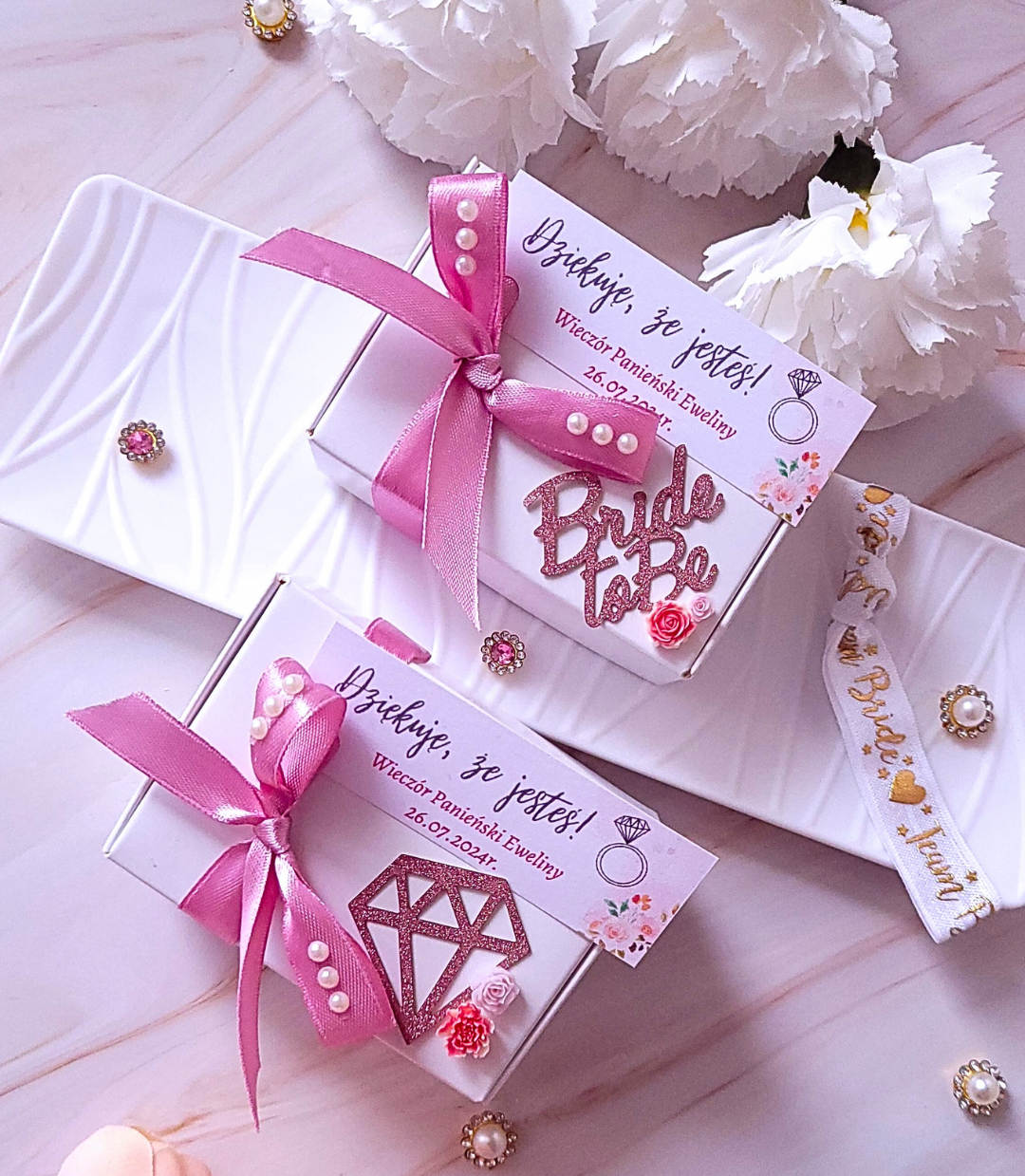 Świece "Stokrotki" (wersja fioletowa) na podziękowania Wieczór Panieński - obrazek 5