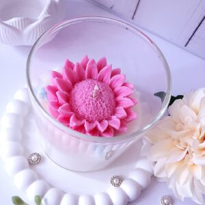 MAŁA ŚWIECA "SŁONECZNIK" (wersja różowa)