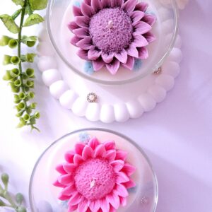 MAŁA ŚWIECA "SŁONECZNIK" (wersja fioletowa)