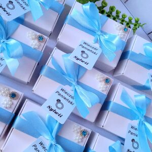 Świece "Motyl" (wersja niebieska) na podziękowania Wieczór Panieński