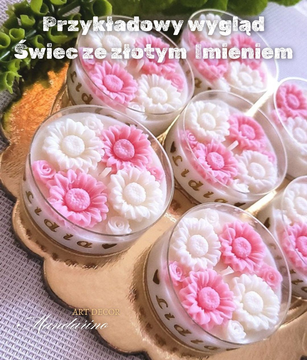 Świece "Stokrotki" (wersja niebieska) podziękowania Komunia - obrazek 9