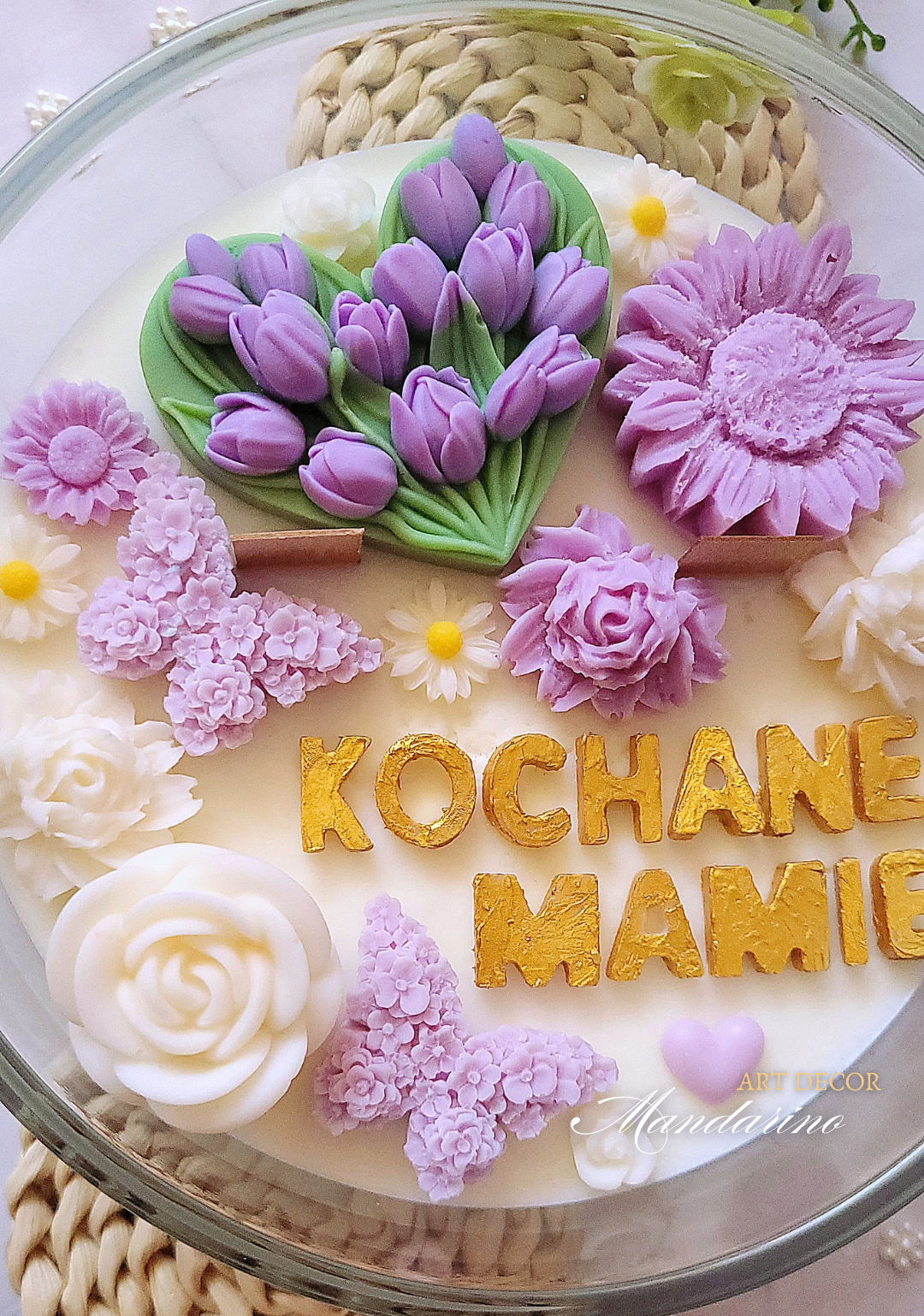 DUŻA ŚWIECA DLA MAMY TULIPANY - obrazek 3