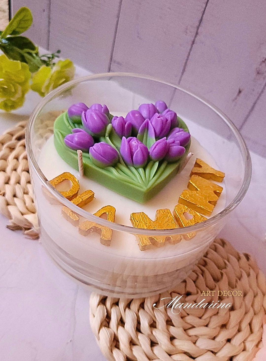 MAŁA ŚWIECA DLA MAMY TULIPANY - obrazek 4