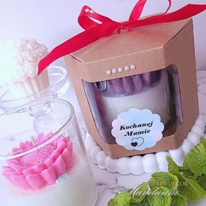 MAŁA ŚWIECA "SŁONECZNIK" dla Mamy (wersja fioletowa)