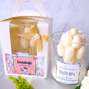 Świeca"TULIPANY W SZKLE" na DZIEŃ NAUCZYCIELA