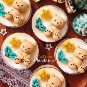 Świece "Świąteczny Miś" upominki firmowe dla klientów