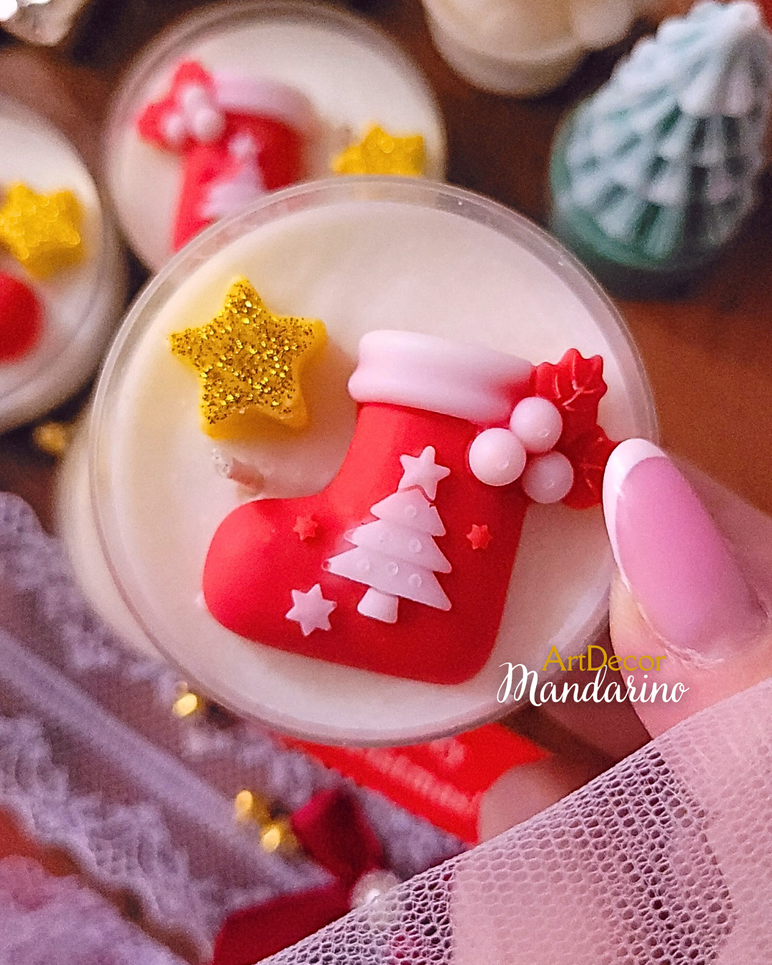 Świece "ŚWIĄTECZNY BUT" upominki firmowe dla klientów - obrazek 3