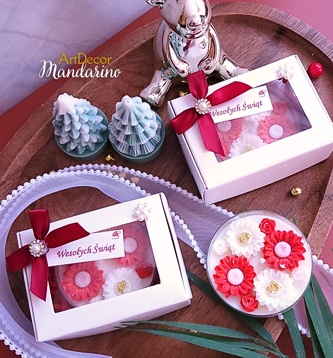 Świece "Świąteczny Miś" upominki firmowe dla klientów - obrazek 4