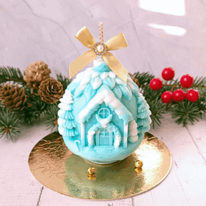 BOMBKA ZIMOWA XL zdobienia 3D z kokardą