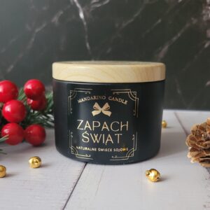 "Świeca puszka" świąteczna CZERŃ ED. LIMITOWANA