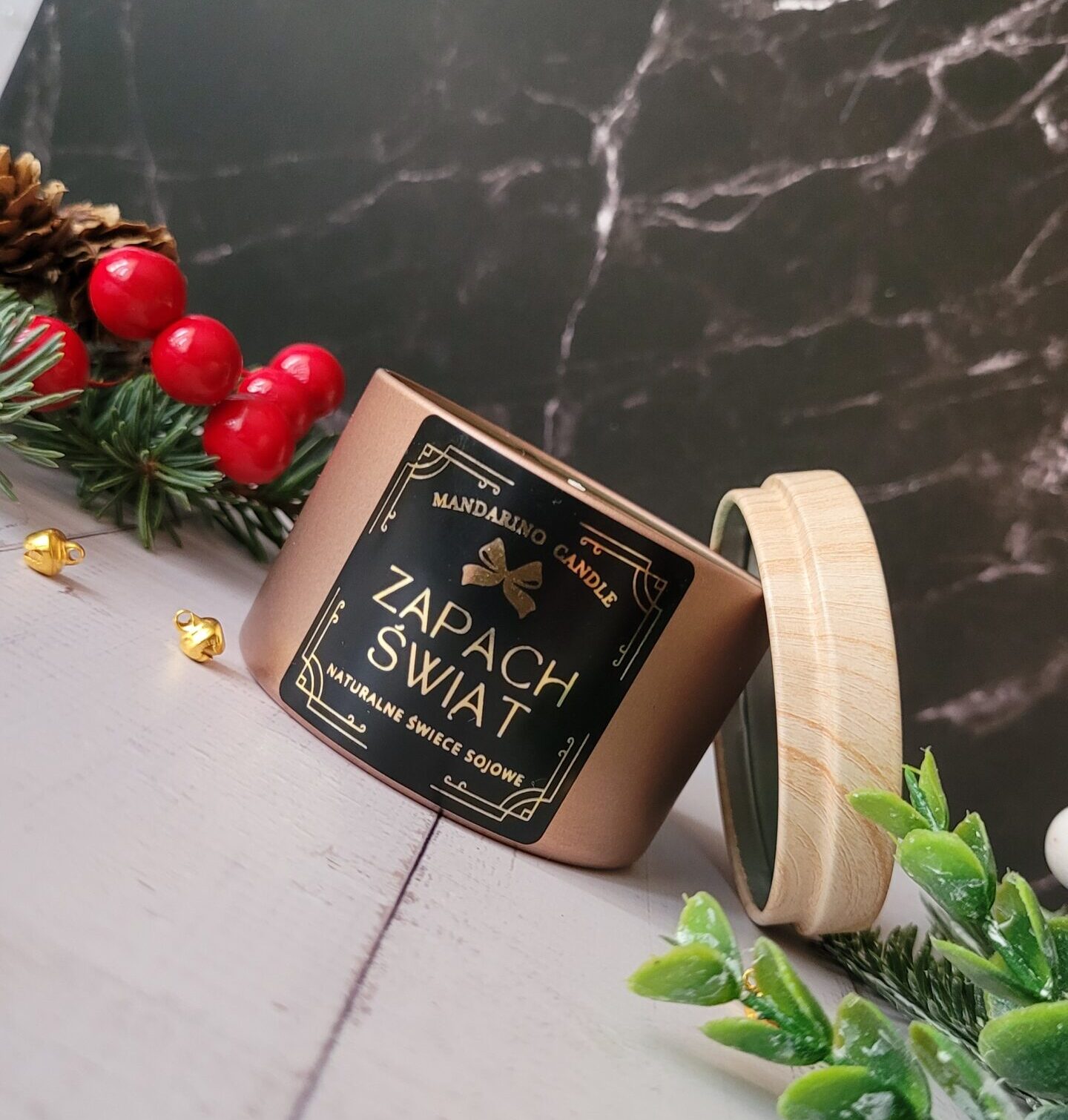 "Świeca puszka" świąteczna CZERŃ ED. LIMITOWANA - obrazek 8
