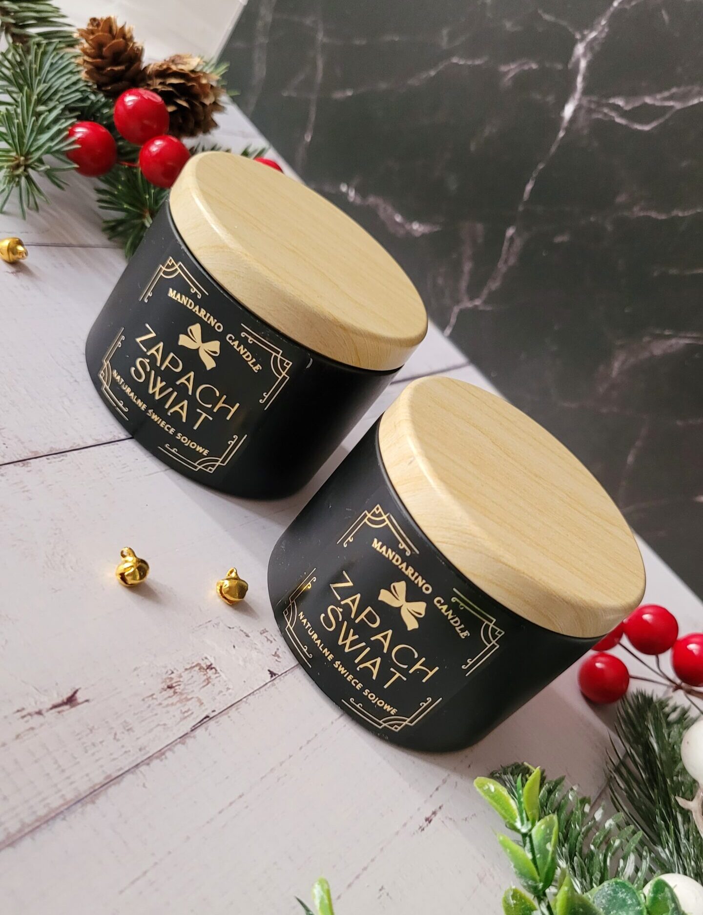 "Świeca puszka" świąteczna CZERŃ ED. LIMITOWANA - obrazek 3